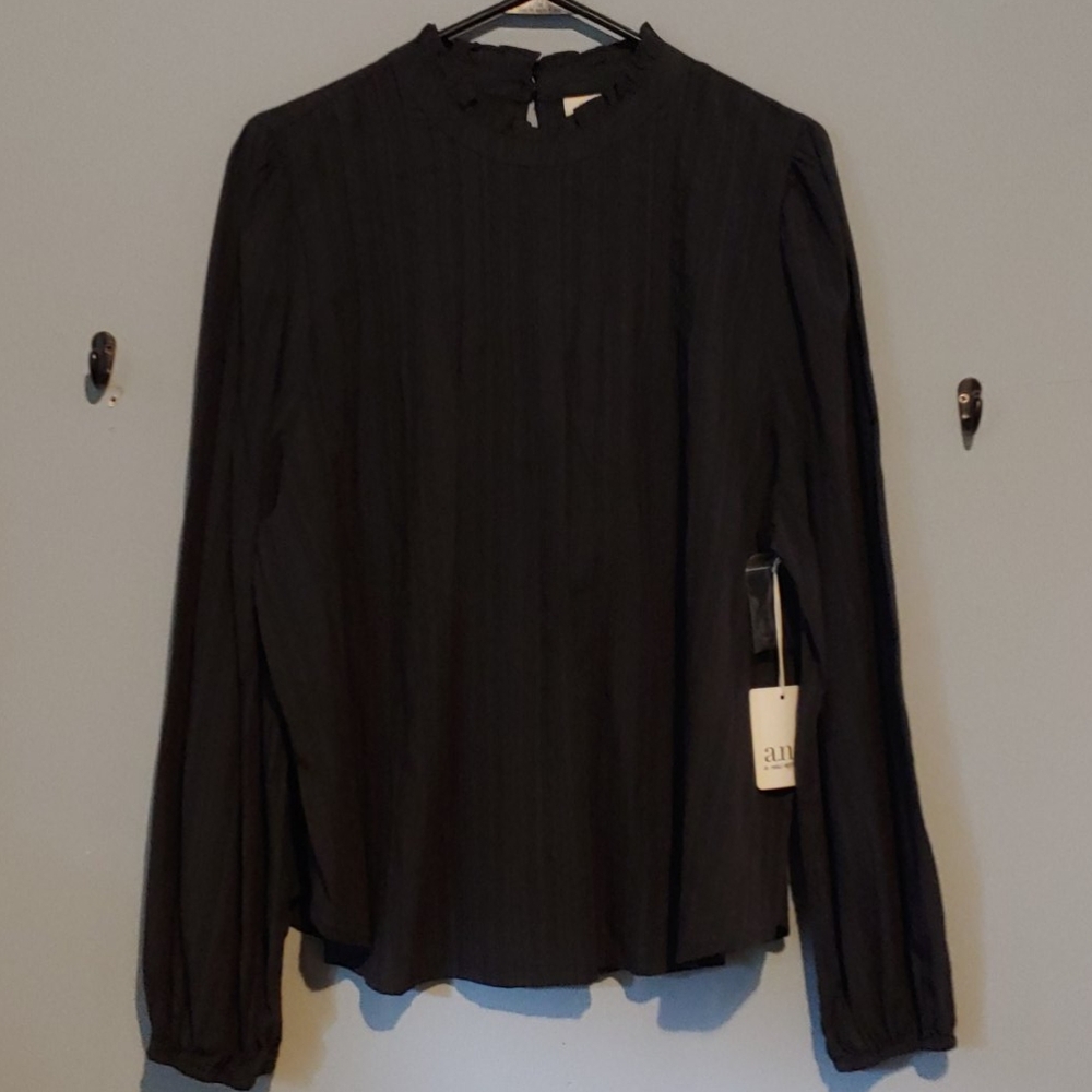 Dark Gray ANA brand blouse. NWT